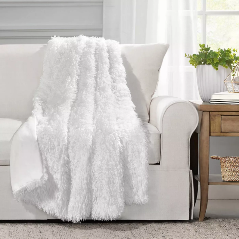 Sherpa Faux Fur Blanket Luxury Warm, Luxury Fur Throws For Sofas