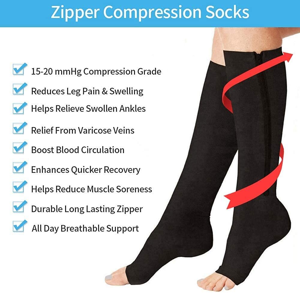 Compression socks with zippers? Why we don't recommend them. – For Your Legs