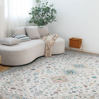 Persian Carpet Rug Large Area Rug Vintage Style 190cm x 280cm (Aztec Natural)