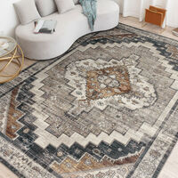 Persian Carpet Rug Large Area Rug Vintage Style 190cm x 280cm (Coffee)