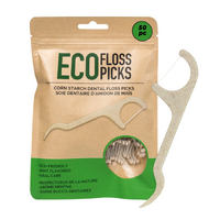 Dental Floss Picks 50 Pack Tooth Disposable Eco Friendly Vegan Cruelty Free 