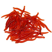 50pcs Set Lure Bloodworms Bait Earthworms Soft Fishing Bream Cod Whiting