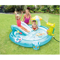 Intex Gator Play Center Inflatable Kids Swimming Pool Slide