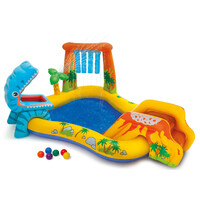 Intex Dinosaur Play Center Inflatable Kids Slide Pool With Waterfall