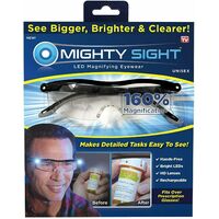 Mighty Sight Magnifying Glasses with LED Light Lens 