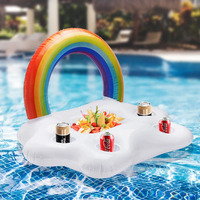 Rainbow Ice Pool Float Cup Drink Holder For Swimming Pool Water Fun