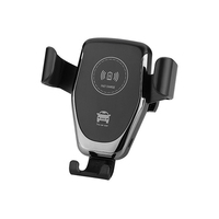 Mobile Phone Holder For Car Air Vent Suction Mount With Wireless Charger (Black)