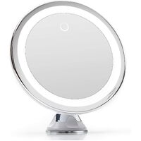 Dimmable Flexi Mirror LED 10x Magnifying Touch Sensor Bathroom Suction Cup