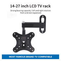 LCD TV Wall Mount Bracket Tilt For Monitor Swivel Stud 14-27” Adjustable