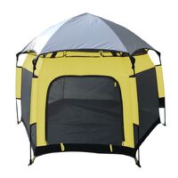 Instant Popup Tent Outdoor Activities Indoor Shade Playpen Camping Waterproof Dome (Yellow)