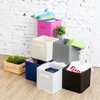Foldable Colour Storage Box Clothing Kids Toy Fabric Cube Storage Home Organizer