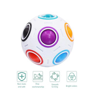 Sensory Stress Reliever Rainbow Magic Ball Fun Cube Fidget Puzzle Education Toy Gift