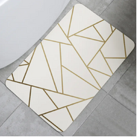 Stone Fast Dry Bathmat Absorbent Diatomite Bath Mat Quick Dry (Luxury Gold)