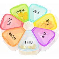Rainbow Pill Box Storage Carrier Organiser Case 7 Day Portable