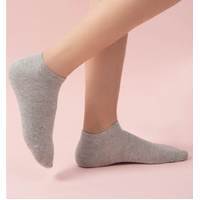 3 Pairs Ankle Socks Extra Soft Cotton Fibre (Grey)