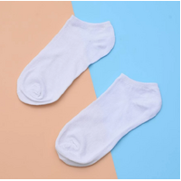 3 Pairs Ankle Socks Extra Soft Cotton Fibre (White)