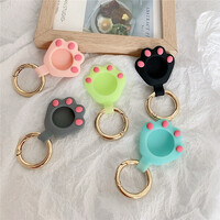Cat Paw Cover Anti-lost Key Chain Silicone Protective Case For Apple Air Tag