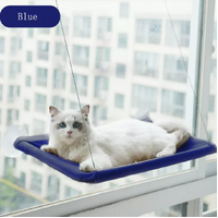 Cat Hammock Window Pet Seat Sticky Wall Large (Dark Blue)