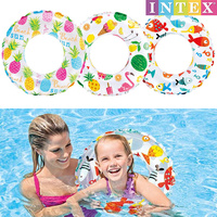 Intex Summer Inflatable Swimming Pool Ring Toddler Kids Baby Tube Colourful Safe Floating Ring