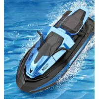 Racing Boat Remote Control Jetsky Water 2.4G Speed Motor Boat Toy (Blue)