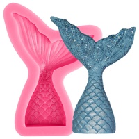 Mermaid Tail Cake Mold Ocean Decoration Cake Mould Silicone Mermaid Creature