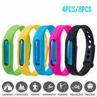 4PC/8PC Mosquito Repellent Bracelet Mossie Protection Anti Insect Wristband