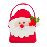 Christmas Gift Bags Candy Bag Santa Snowman Felt Fabric Decoration Kids (Santa)